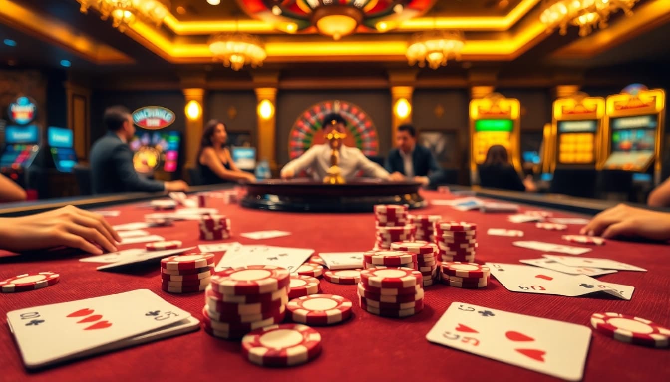 Experience the excitement of Trang chủ 88clb with vibrant casino tables and thrilling gambling action.