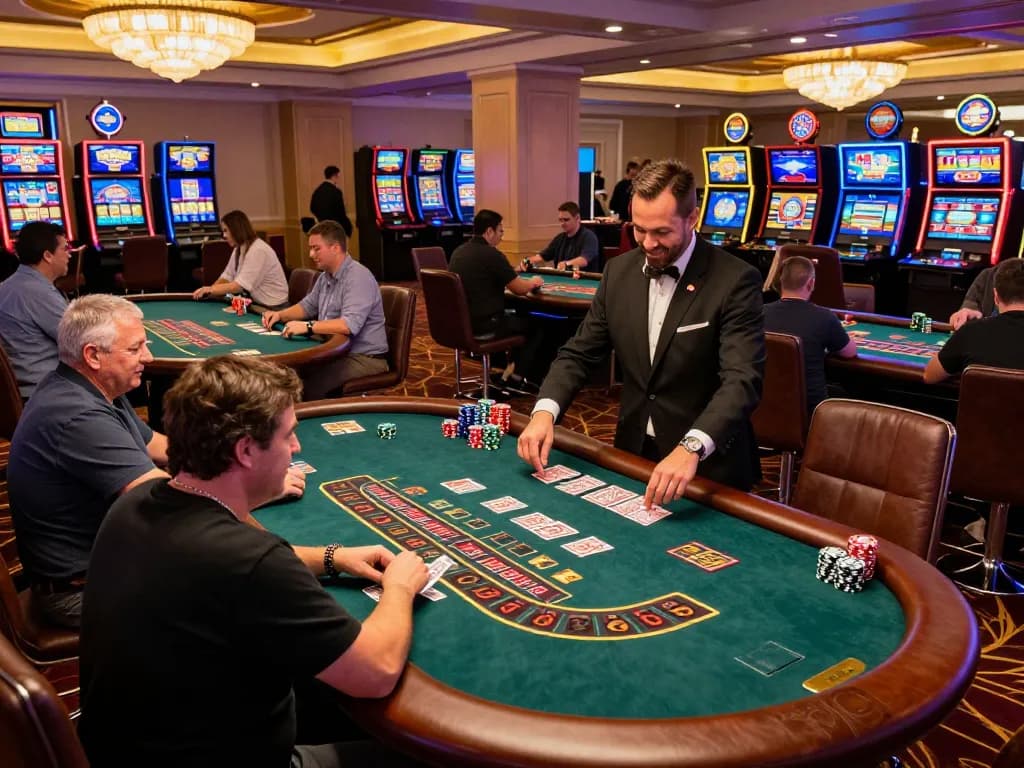 Active players engaging in thrilling games at RUANGWD casino, showcasing vibrant gambling atmosphere and strategic gameplay