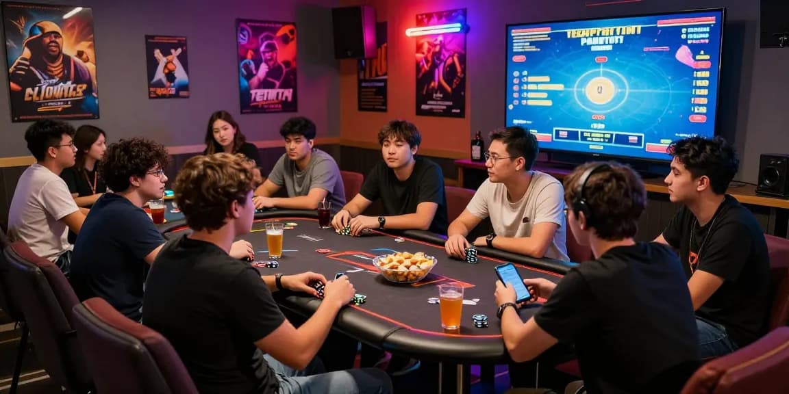 Exciting gaming lounge where players engage in Teen Patti Boss, showcasing a vibrant atmosphere and competitive spirit.