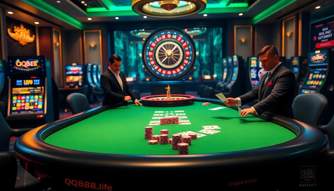 Experience luxury gambling at qq88.life with advanced poker tables and vibrant slot machines.