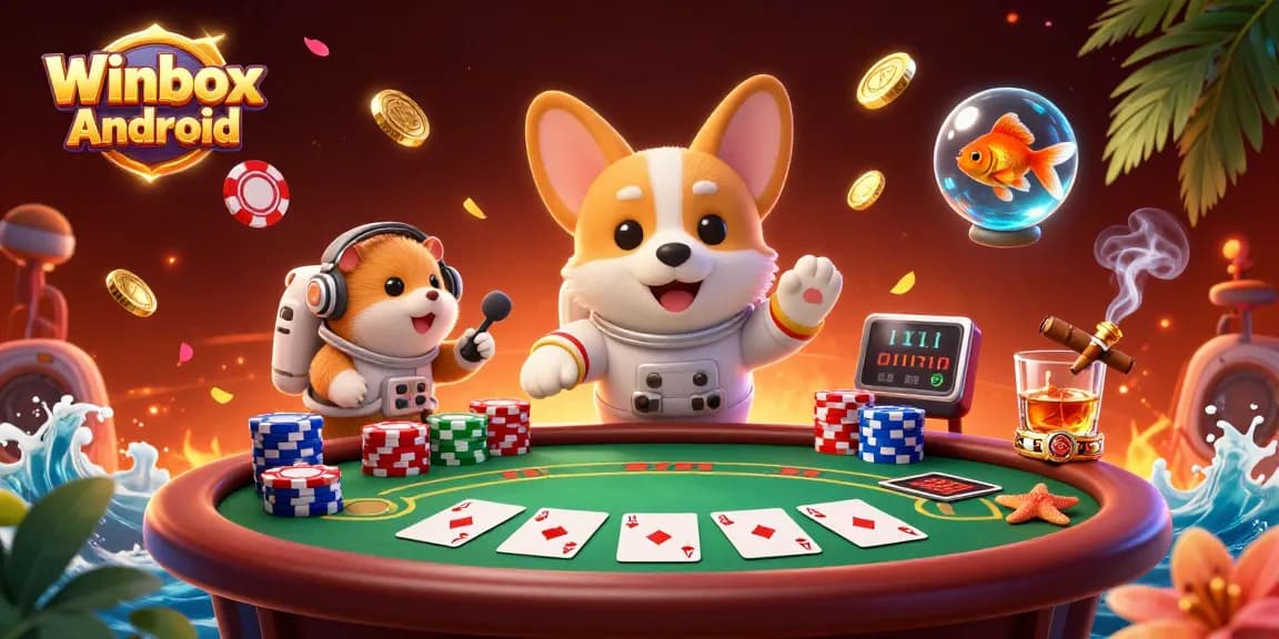 Winbox Android empowers players to engage in thrilling casino adventures with a dynamic 3D illustration.