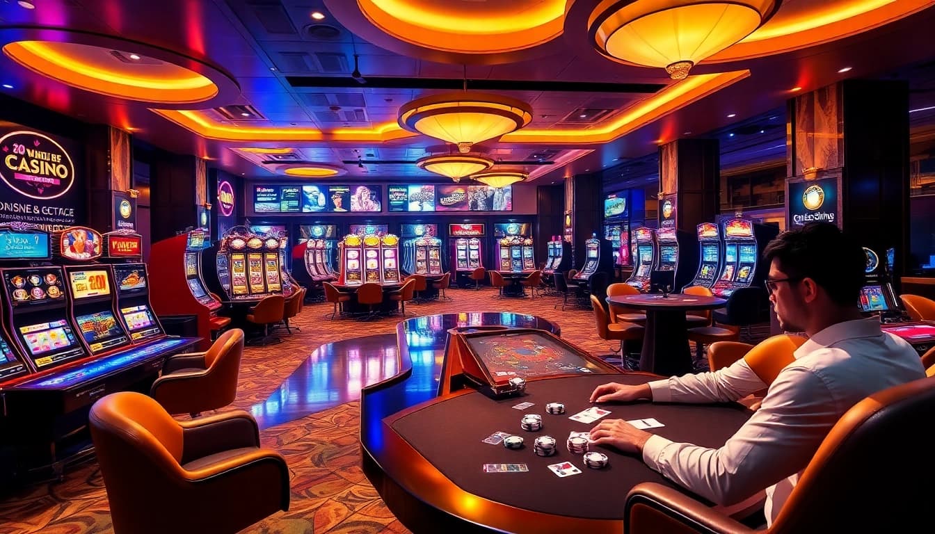 Players enjoying an exhilarating gaming experience at the modern online casino, ZBET training.