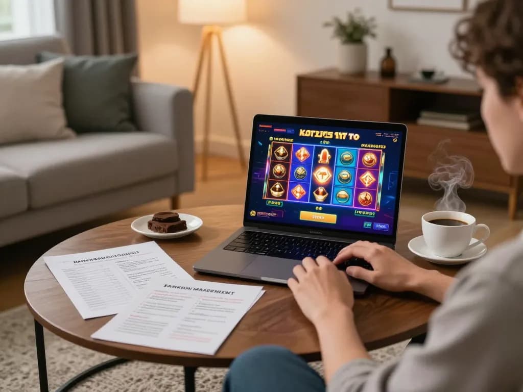 Experience engaging gameplay with KDTOTO's Toto Slot games in a cozy home setting.