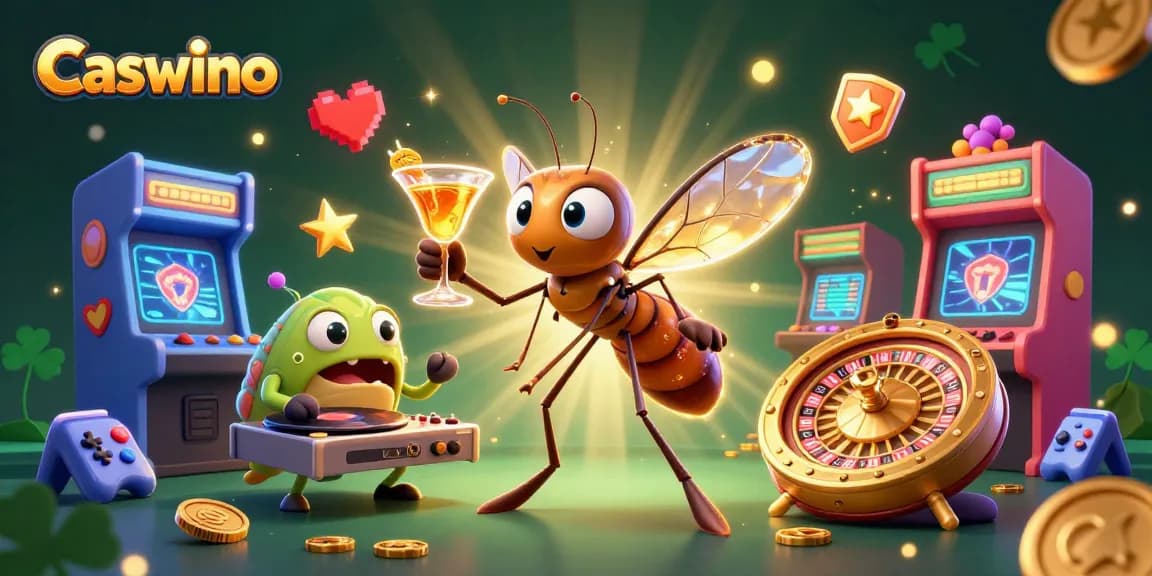Experience Caswino's vibrant casino scene, featuring unique characters and dynamic game elements.
