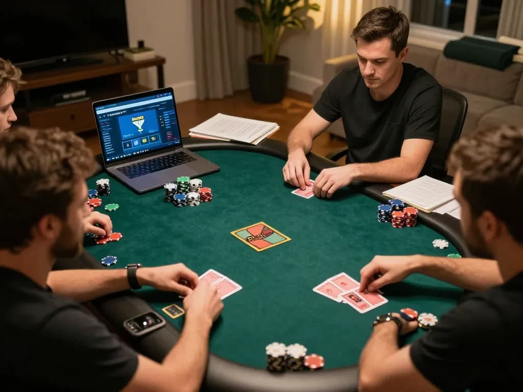 Players engage in an intense online poker game on Max88, showcasing exciting strategic moments.