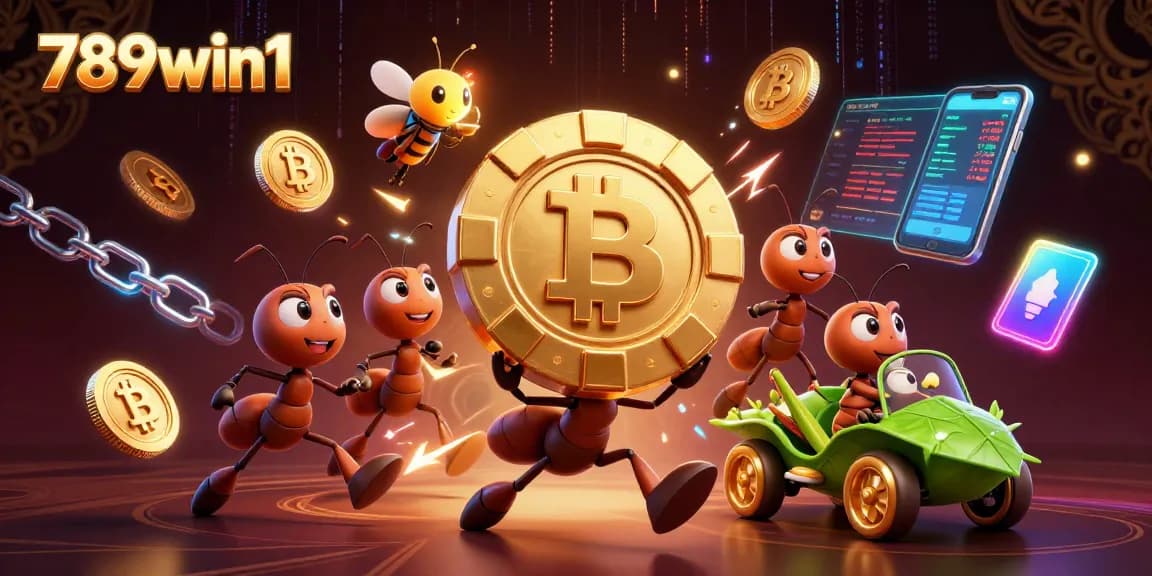 Experience excitement at 789win1 with a heist of giant poker chips and crypto coins!
