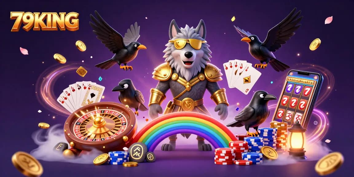 Engage in thrilling gameplay at 79KING with a vibrant 3D casino world full of gems and gold coins.