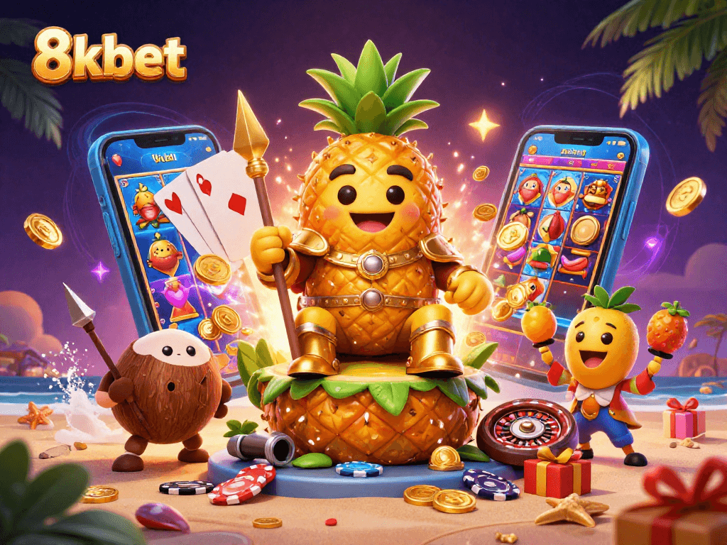Play exciting games at 8kbet with vibrant visuals and dynamic casino elements.