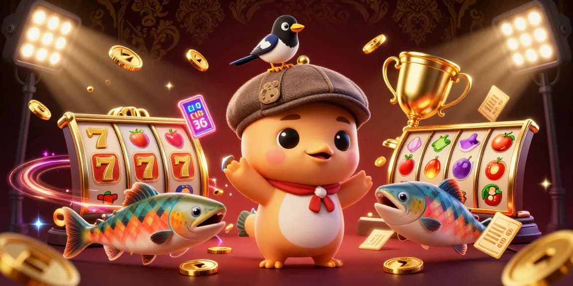 Menggoda jackpot slot gacor dengan simbol berkilauan dan karakter kartun yang menarik.