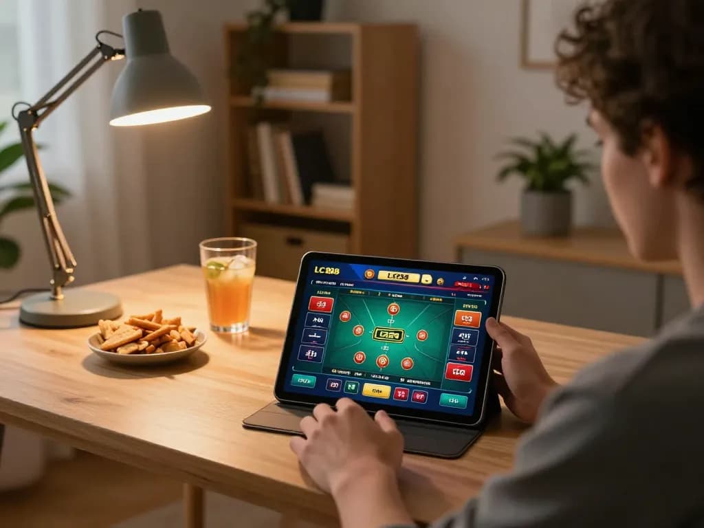 Experience thrilling gameplay on LC88's platform as a player strategizes their next bet.