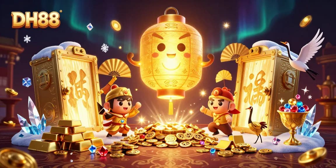 Play at DH88's vibrant casino featuring games, gold riches, and lucky charms.