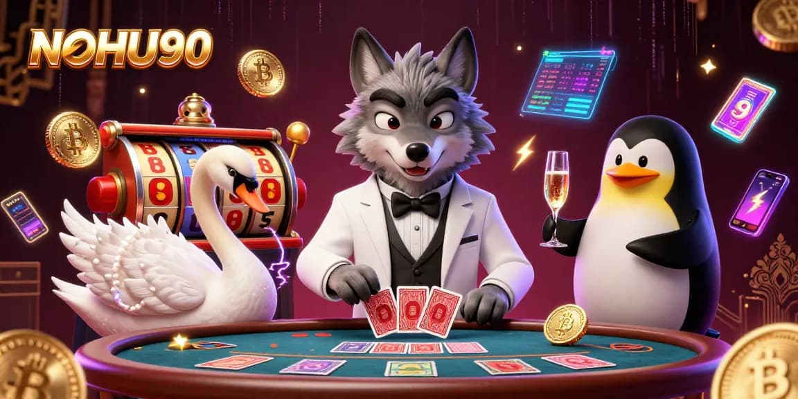 Experience thrilling play at NOHU90 with vivid 3D scenes of casino action featuring slots and crypto.