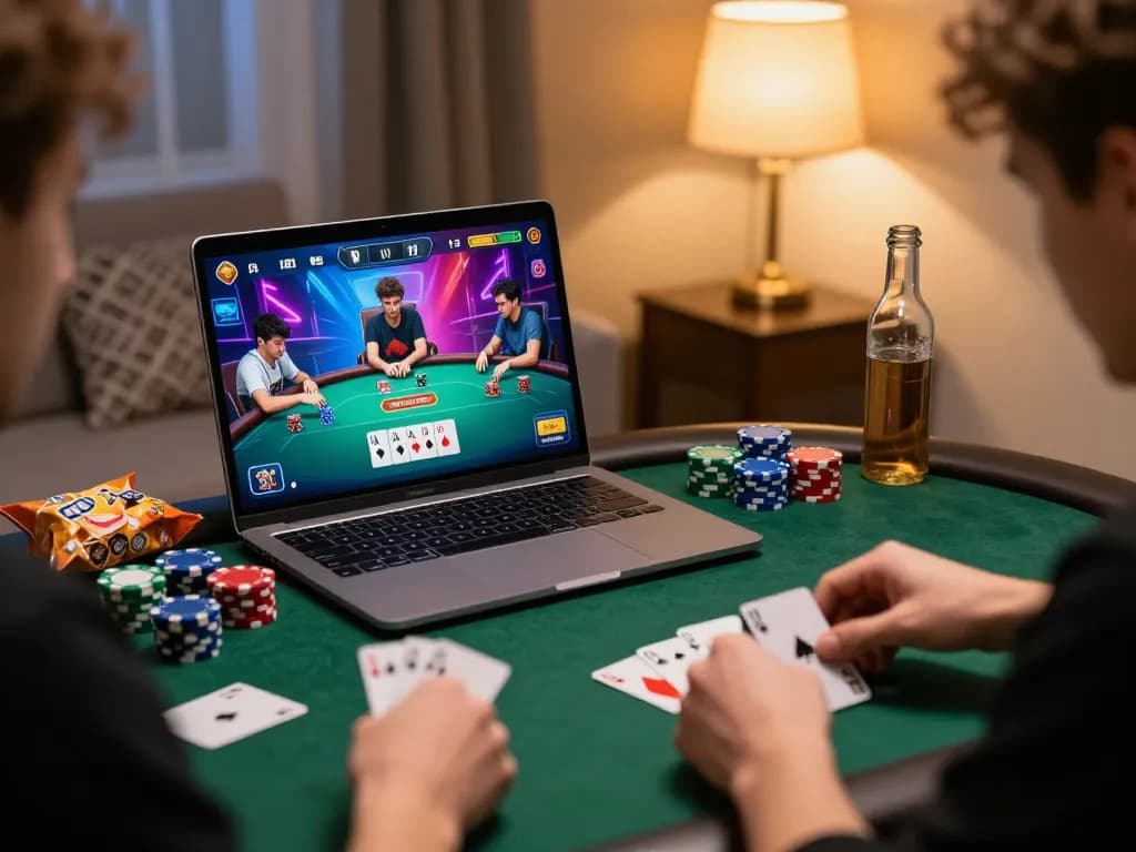 Engaged players enjoying online poker experience on hz88 platform, enhancing casino fun.