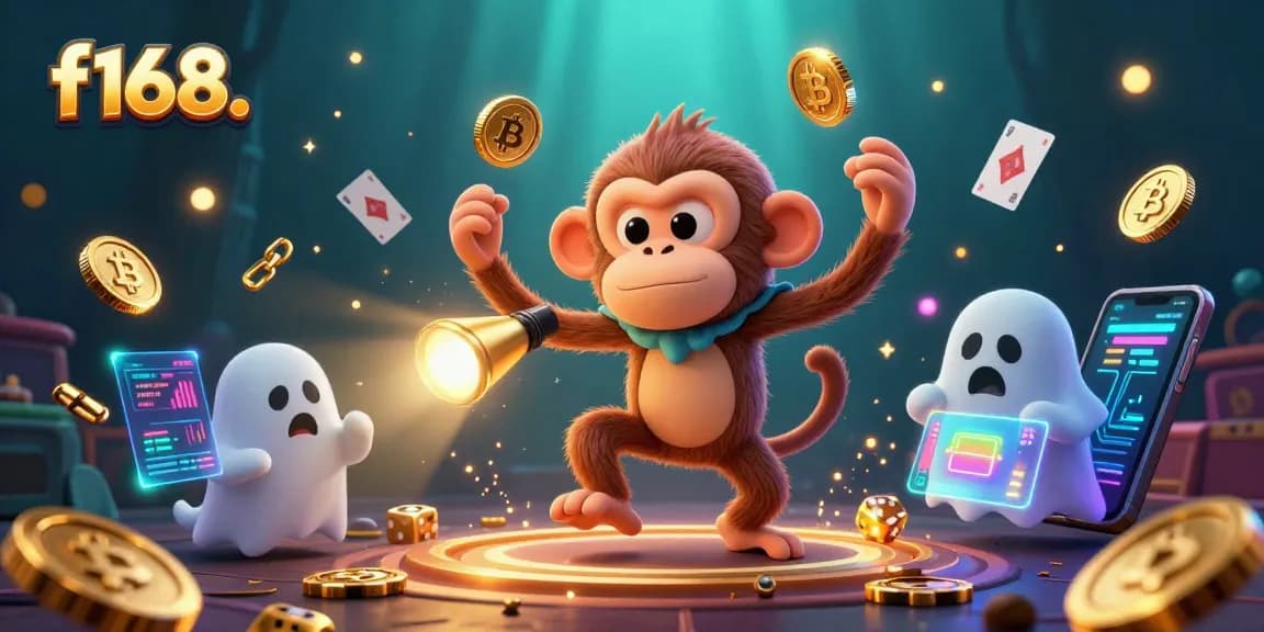 f168. Enjoy a thrilling chase with a ghost-hunter puppy tracking a mischievous monkey in a casino.