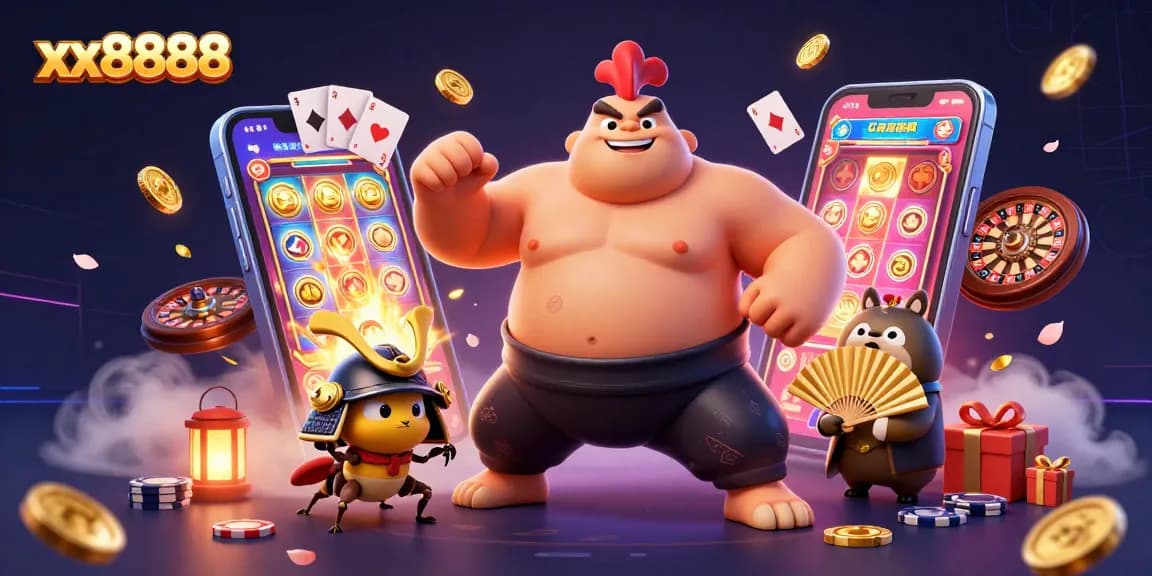 Experience thrilling gameplay with xx8888’s vibrant illustration showcasing online casino excitement.