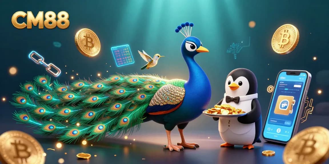 Play exciting games at CM88 - vibrant scene with gemstones, coins, and characters