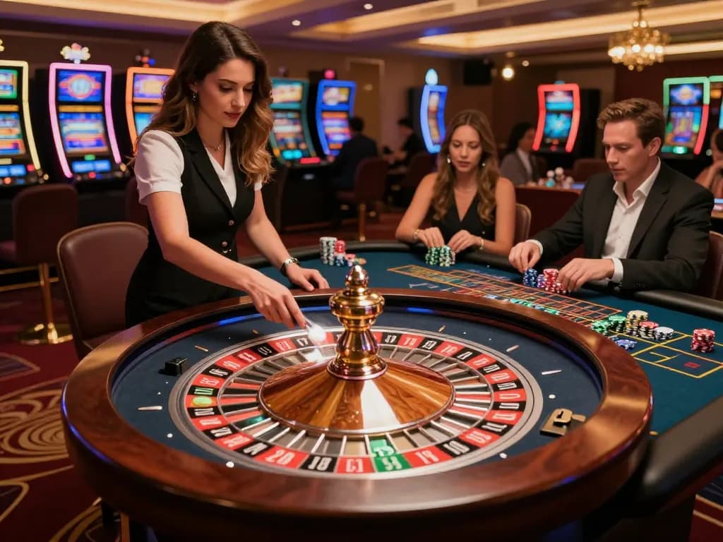 Bets placed at a roulette table highlighting bangsawan88gg's engaging casino atmosphere