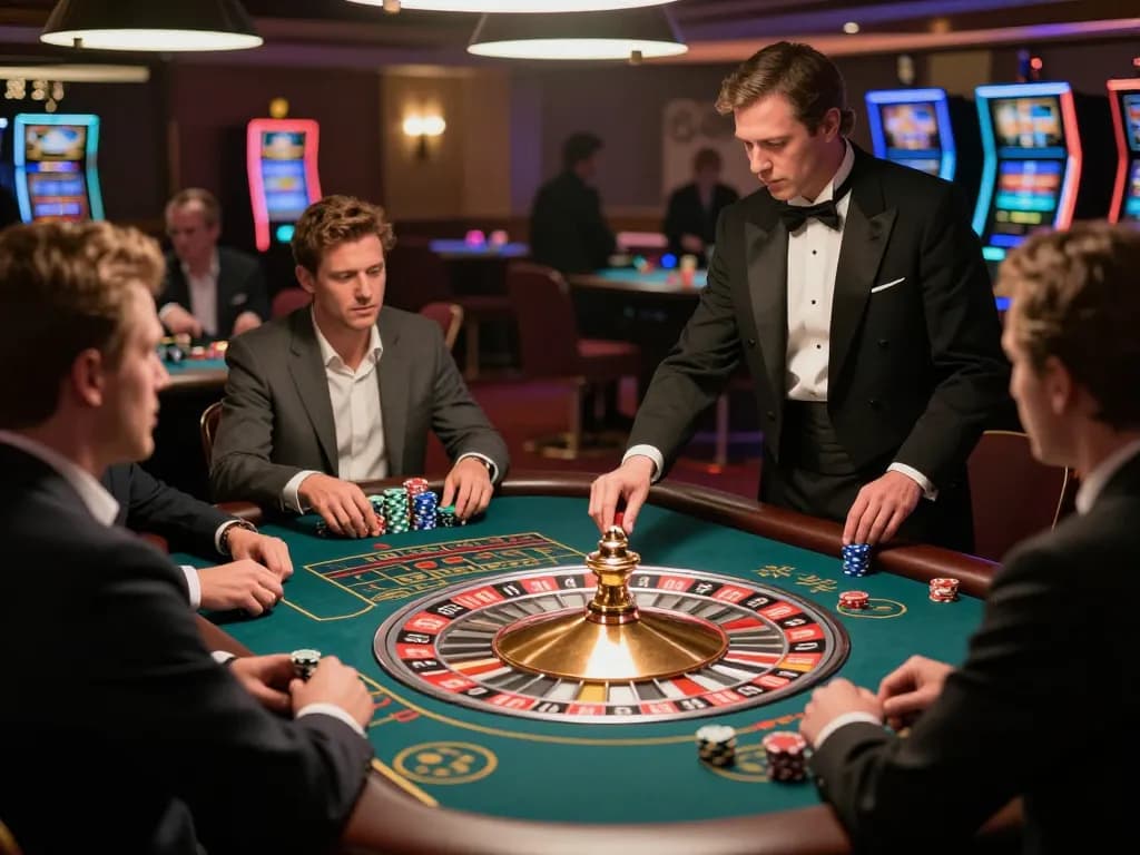 Experience high-stakes gameplay at dh88 roulette table with intense player focus and vibrant bets.