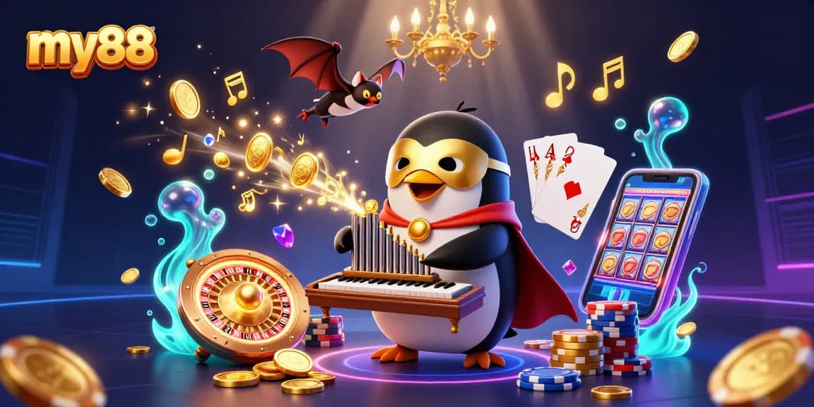 Experience exhilarating gameplay at mv88, featuring a vibrant casino scene filled with thrilling games and more.