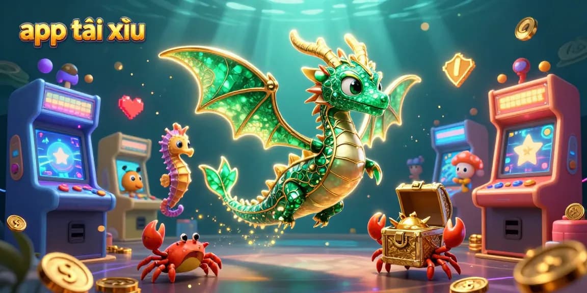 Play the app tài xỉu in a vibrant underwater casino with interactive elements and a dynamic setup.