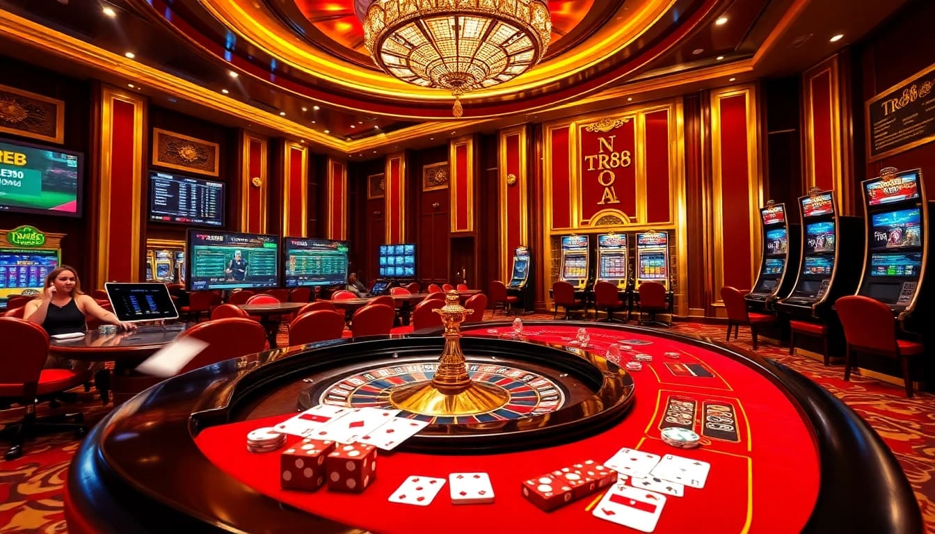 Experience the vibrant atmosphere of gambling at TR88 with exciting games and professional ambiance.
