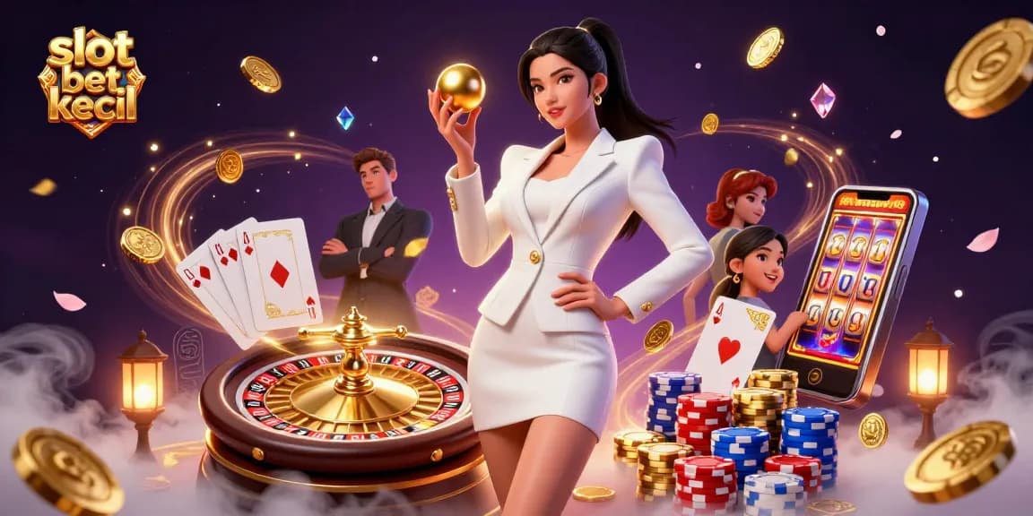 Spin to win at slot bet kecil with vibrant casino elements and winning opportunities.