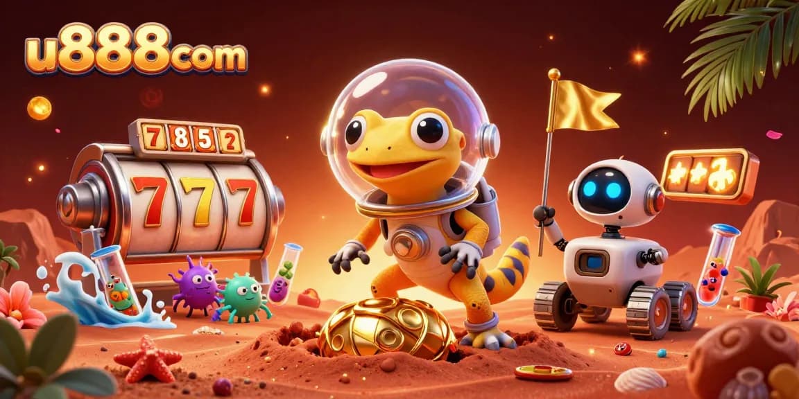 Join the action with u888com as the Martian gecko uncovers a hidden casino adventure.