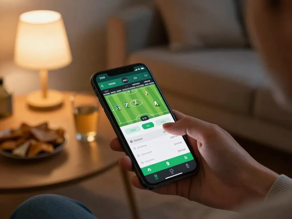 Engaging with the 88aa sports betting app on a smartphone, showcasing live match odds and user interaction.