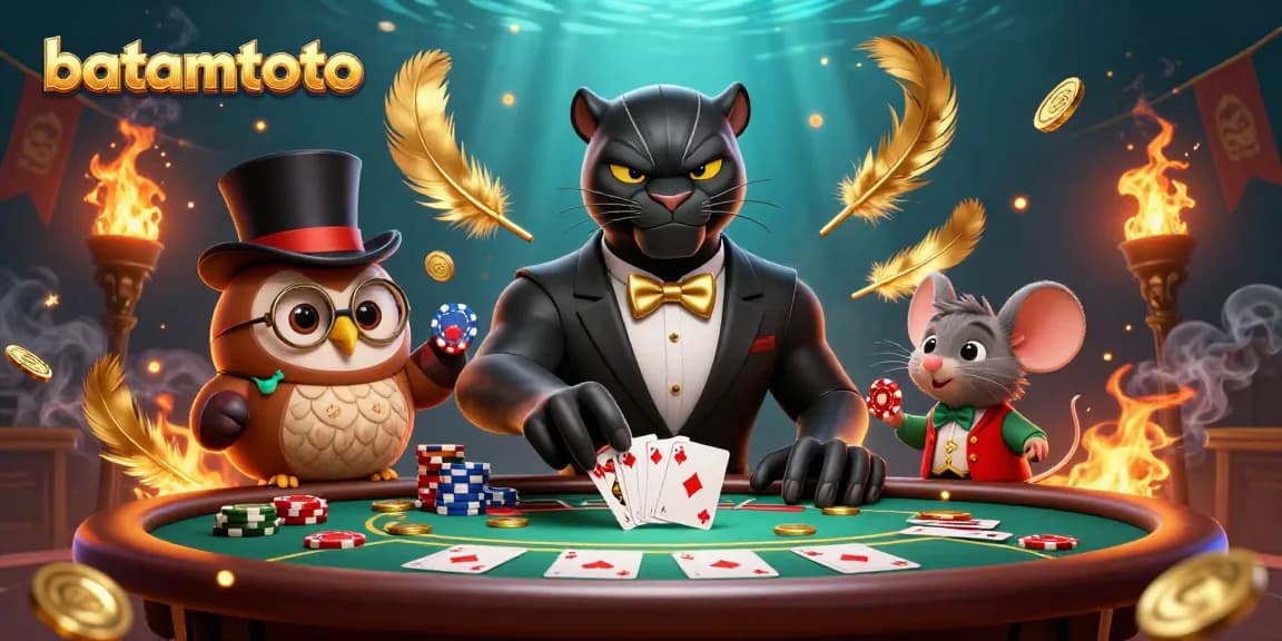 Experience thrilling poker action with batamtoto featuring a stylish blackjack table scene.