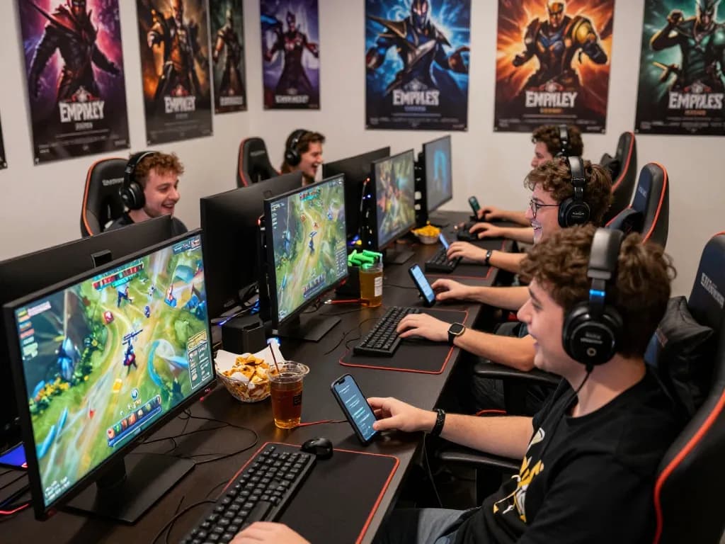 Players immersed in the empire99 gaming experience, showcasing vibrant multiplayer engagement.