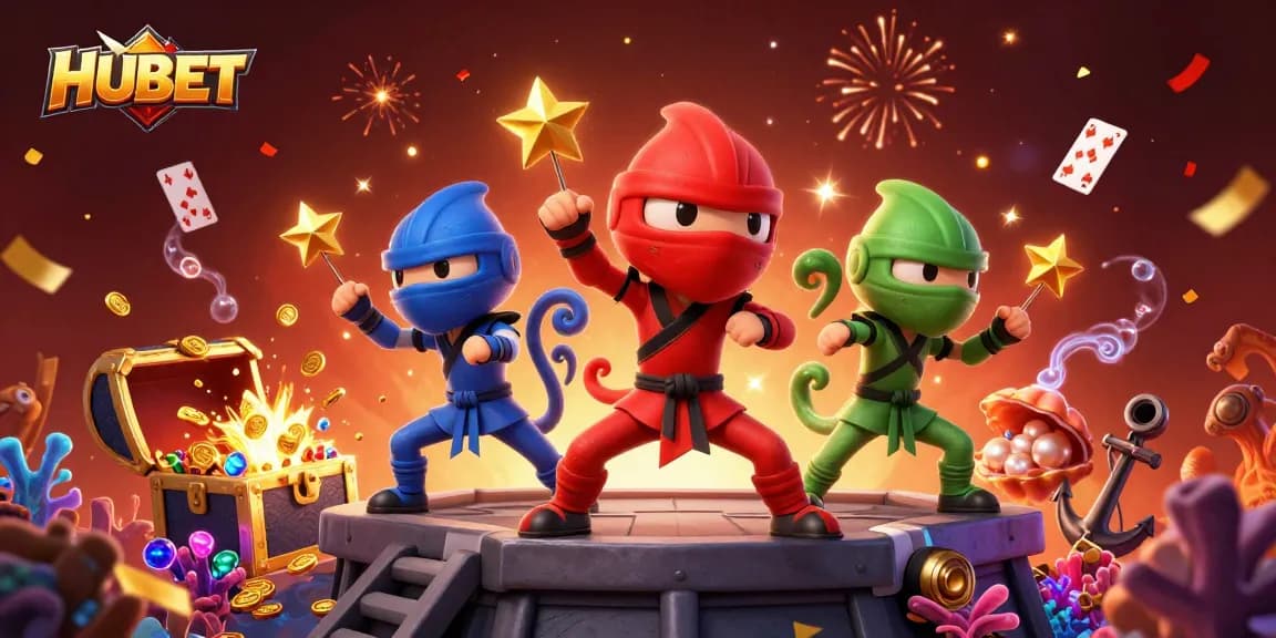 Join HUBET's thrilling experience with ninja chameleons and dynamic casino elements!