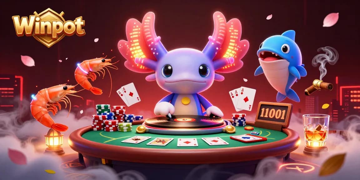 Winpot brings the excitement of online gambling with vibrant 3D cartoon characters and a lively casino atmosphere.