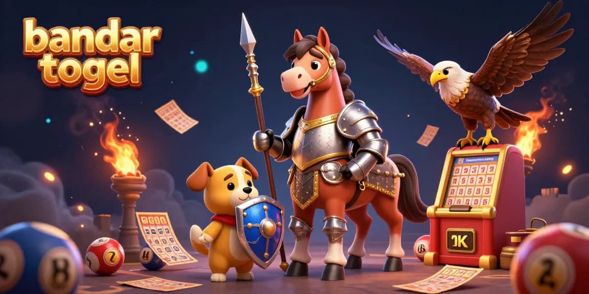 Engage with band togel in an exciting lottery-themed 3D illustration showcasing dynamic gameplay elements.