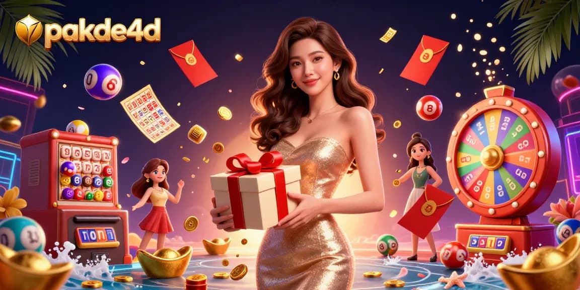 Win big with pakde4d, enjoying lottery games in a vibrant Lunar New Year casino celebration.