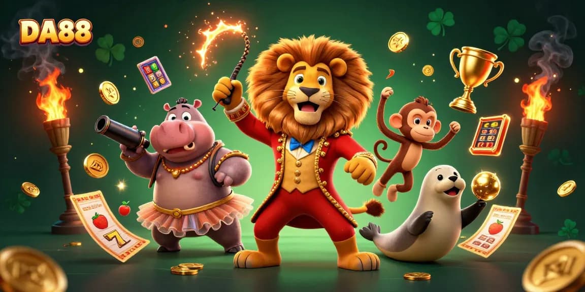 Experience the exhilarating gameplay at DA88 with vibrant characters and dynamic slot actions.
