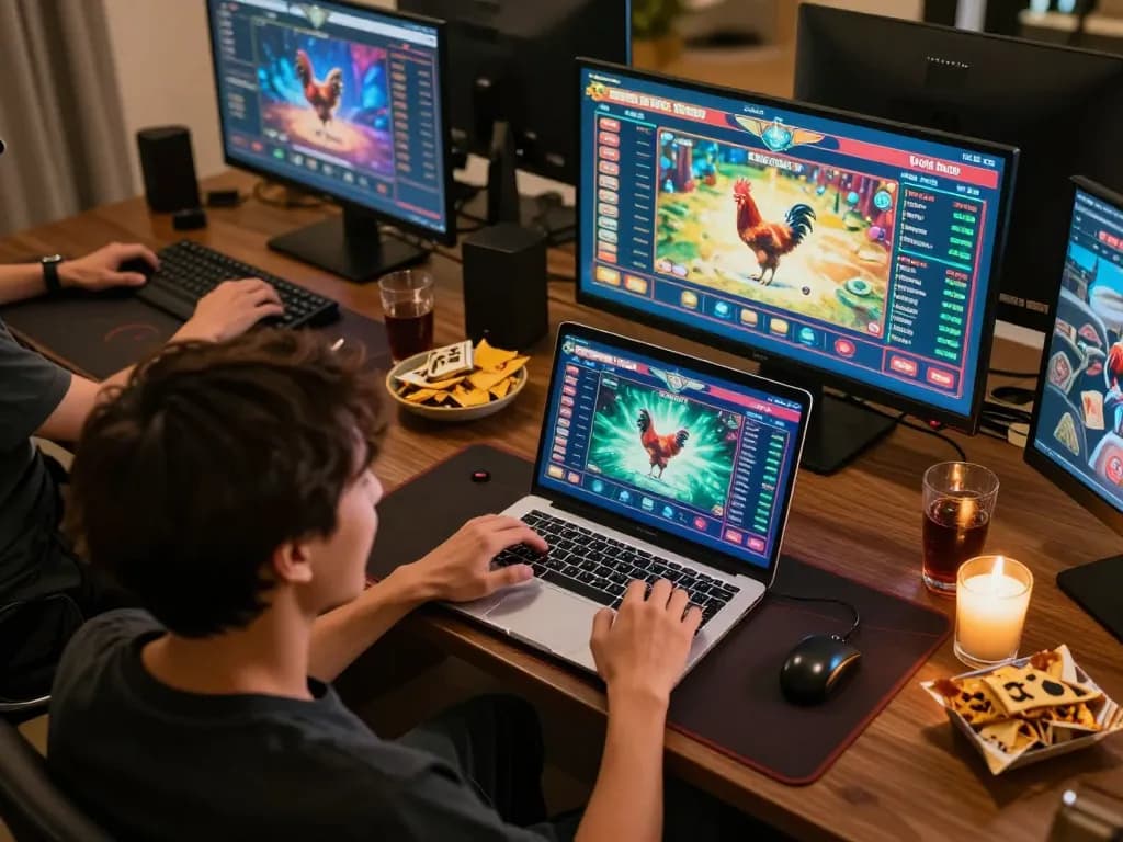 Thưởng thức đá gà thomo HD live stream từ nhà, thể hiện những khoảnh khắc đánh bạc trực tuyến đầy thú vị.