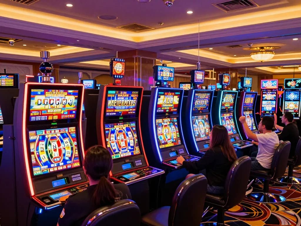 Players engaging with exciting slot machines at SC88, experiencing vibrant gaming action.