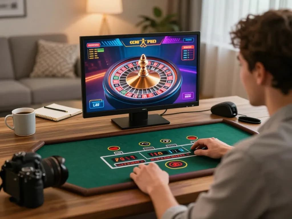 Player enjoying live casino action on lc88vina during a cozy home gaming session