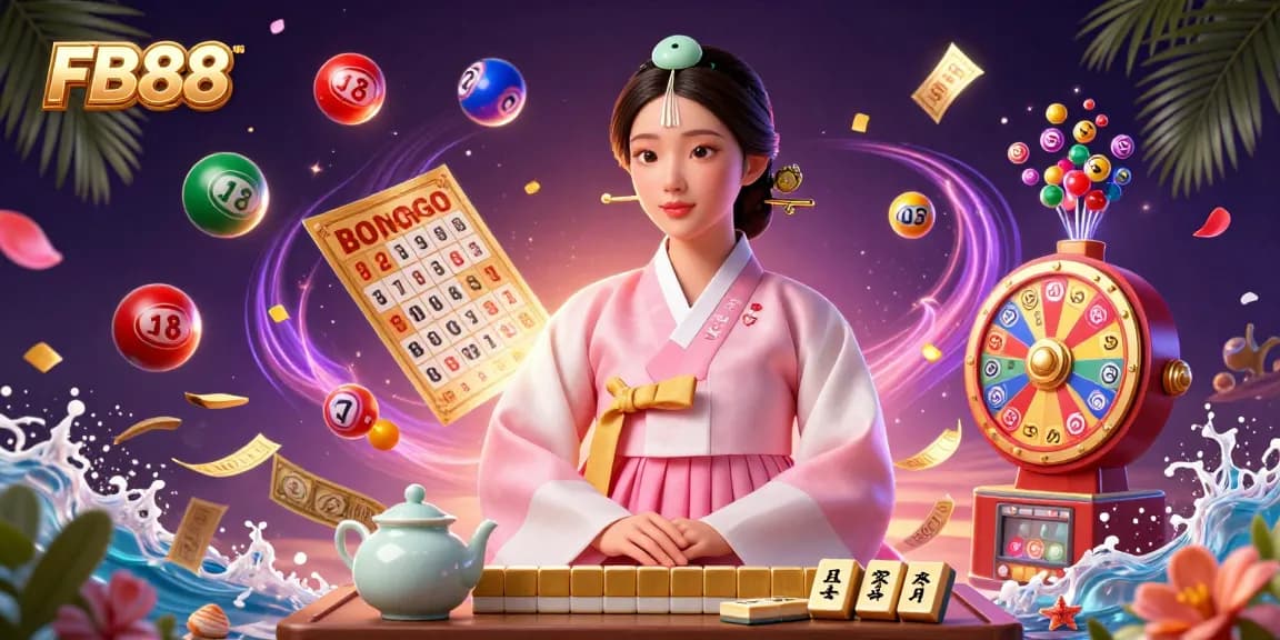 Engage with FB88's dynamic online casino experience featuring vibrant lottery scenes.
