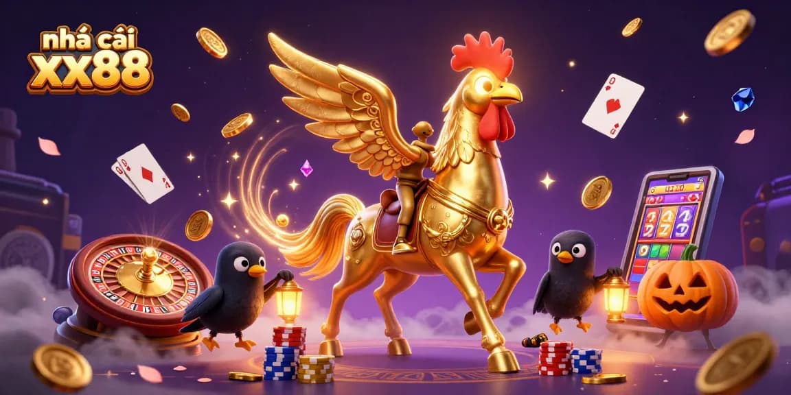 Engage with nhà cái xx88 in a vibrant casino scene filled with dynamic characters and exciting games.