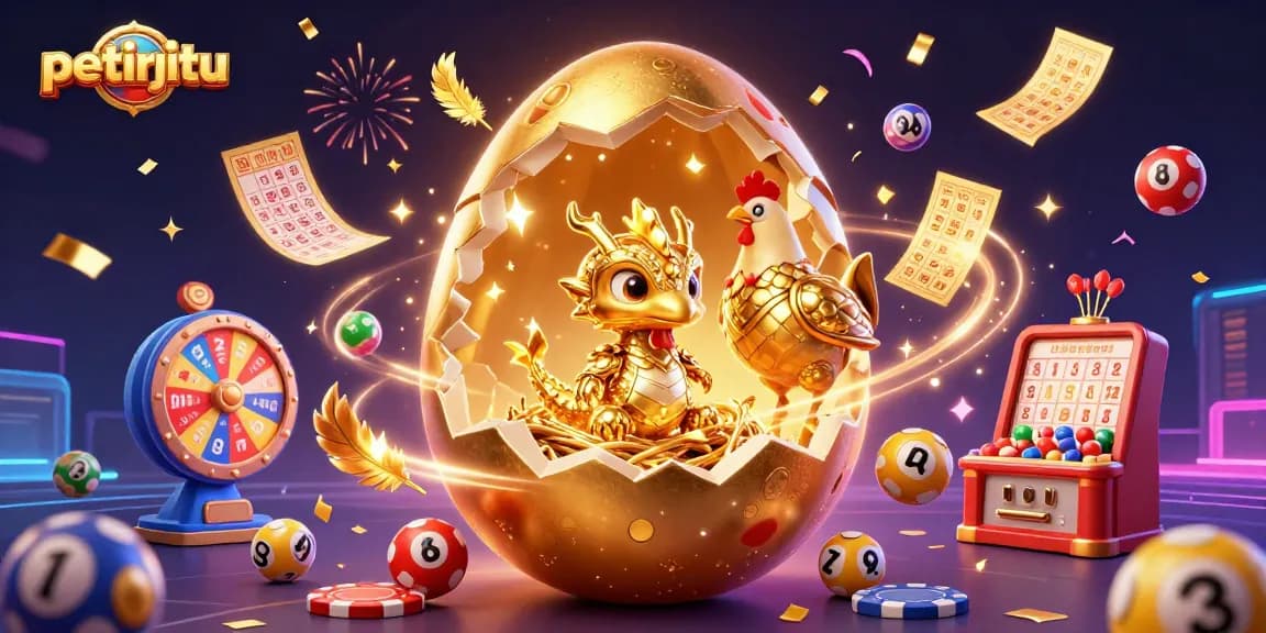 Mainkan petirjitu dan menangkan hadiah dengan naga emas dan elemen lotere menarik.