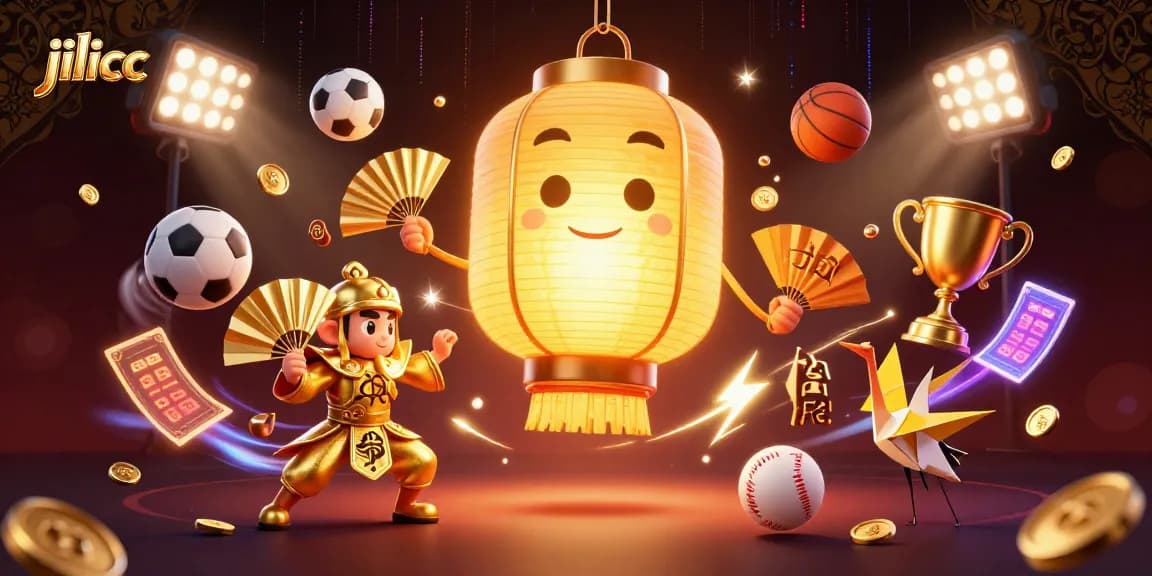 Engage in thrilling betting experiences with jilicc, featuring vibrant sports elements and a dynamic 3D scene.
