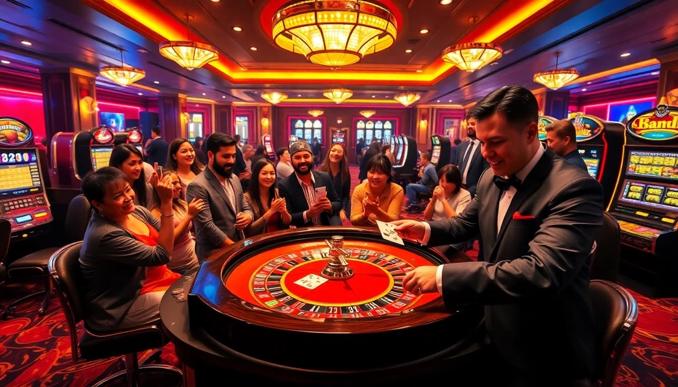 Players enjoying thrilling games at the U888 online casino, showcasing excitement and professionalism.