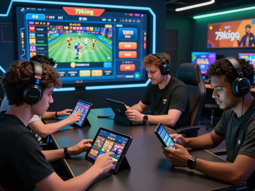 Players engaged with the 79king gaming platform, showcasing dynamic online sports betting and casino games.