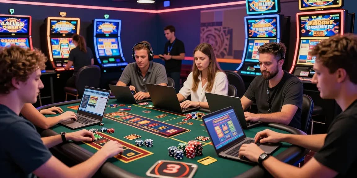 Exciting gaming experience at jumpspace.org.uk, showcasing diverse players engaging with credit card casinos.