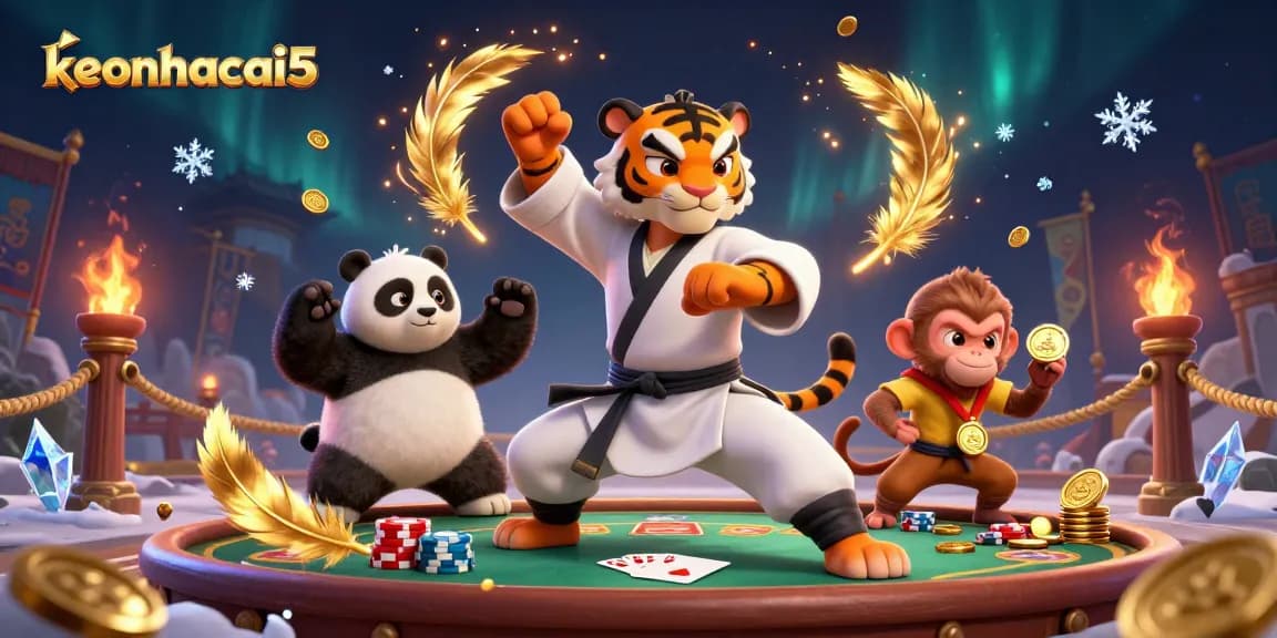 Engage in thrilling poker games with keonhacai5 featuring vibrant characters and dynamic casino elements.
