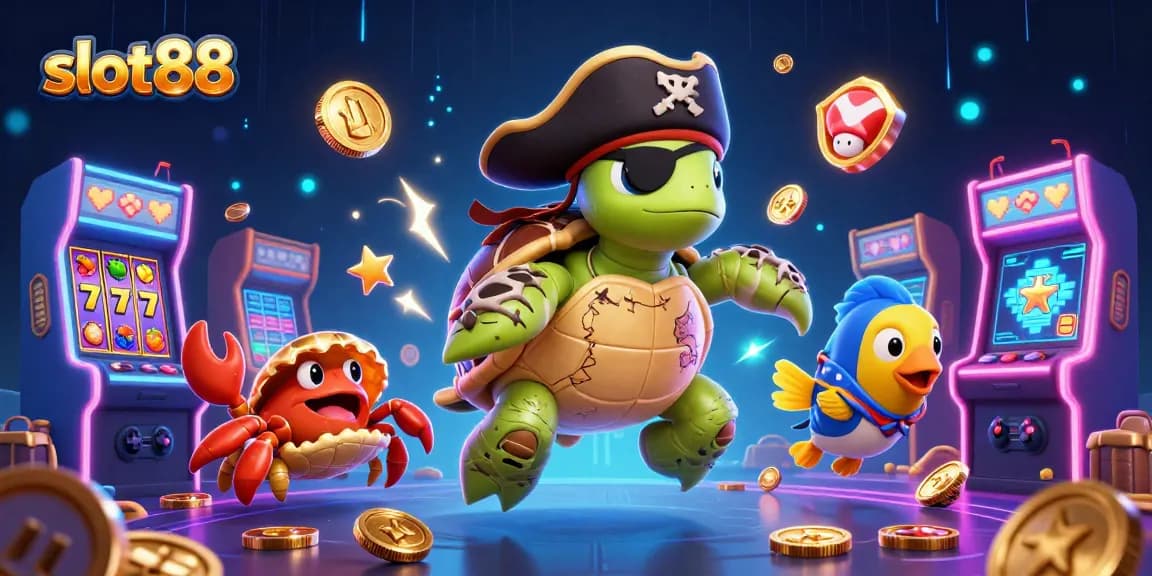Mainkan slot88 dengan karakter lucu, menjelajahi jackpot dan simbol buah di kasino online.