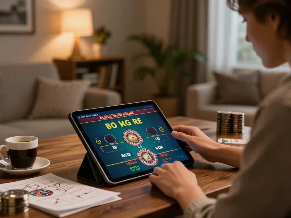 An engaged player enjoys live roulette at 11win, balancing strategy with comfort in a home setting.