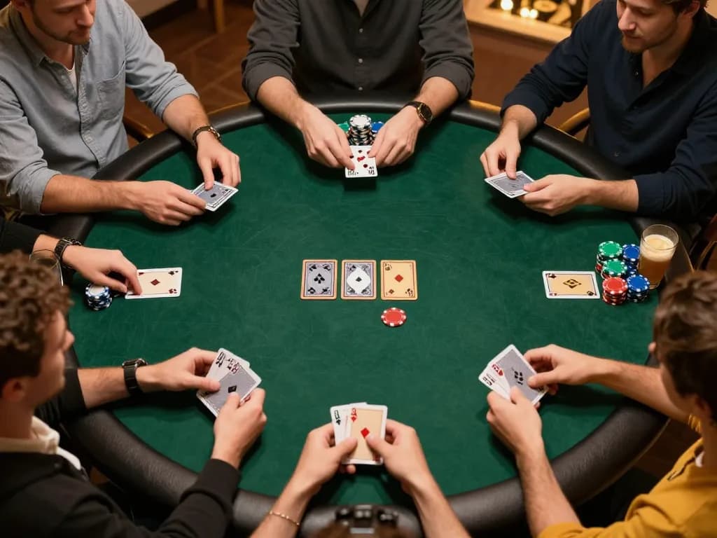 Players engage in a poker game on gg88 with colorful chips and community cards on display.