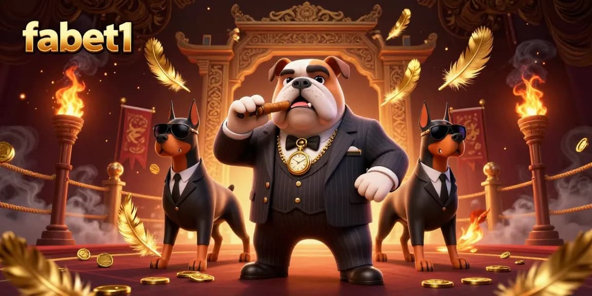 Engage with fabet1 as a bulldog boss commands victory in a vibrant casino setting.